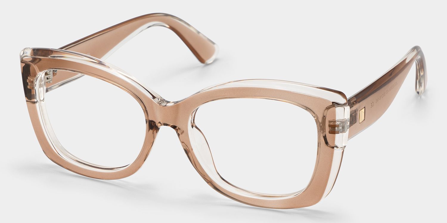Rosie Thick Brown and Clear Butterfly Frames Glasses | ZEELOOL2
