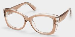 Rosie Clear Brown Butterfly Glasses2