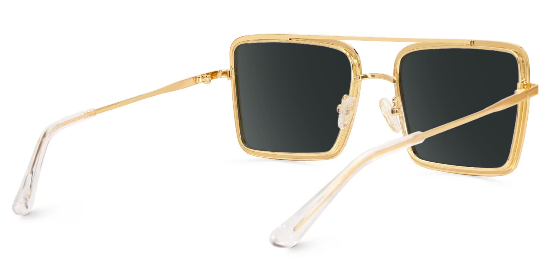 Diva Frame Glasses, Gold Glitter Sparkle Square Sunglasses3