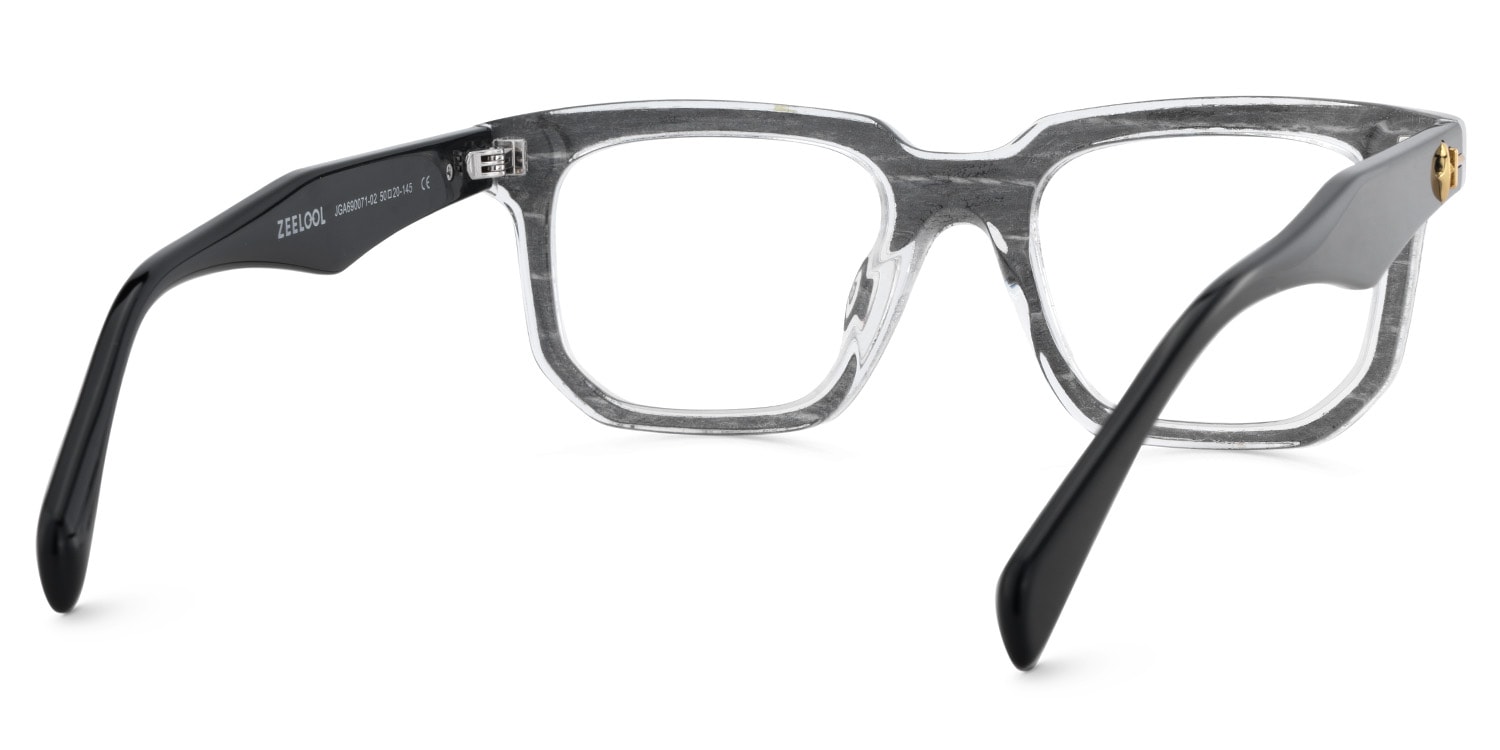 Keylin Rectangle Black Glasses5