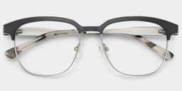 Wren Dark-Gray Browline Glasses1