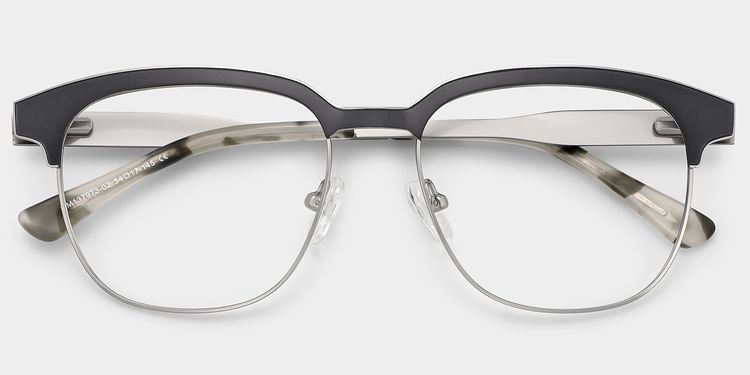 Wren Dark-Gray Browline Glasses