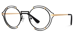 Frazer Round Black Glasses1