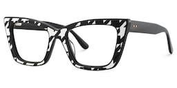 Mcnatt Cateye Black White Glasses4