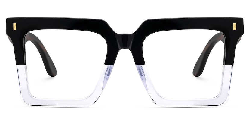 Pierre Square Black Crystal Glasses