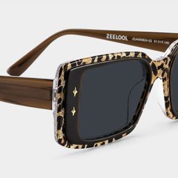 Gleam Leopard Rectangle Sunglasses4