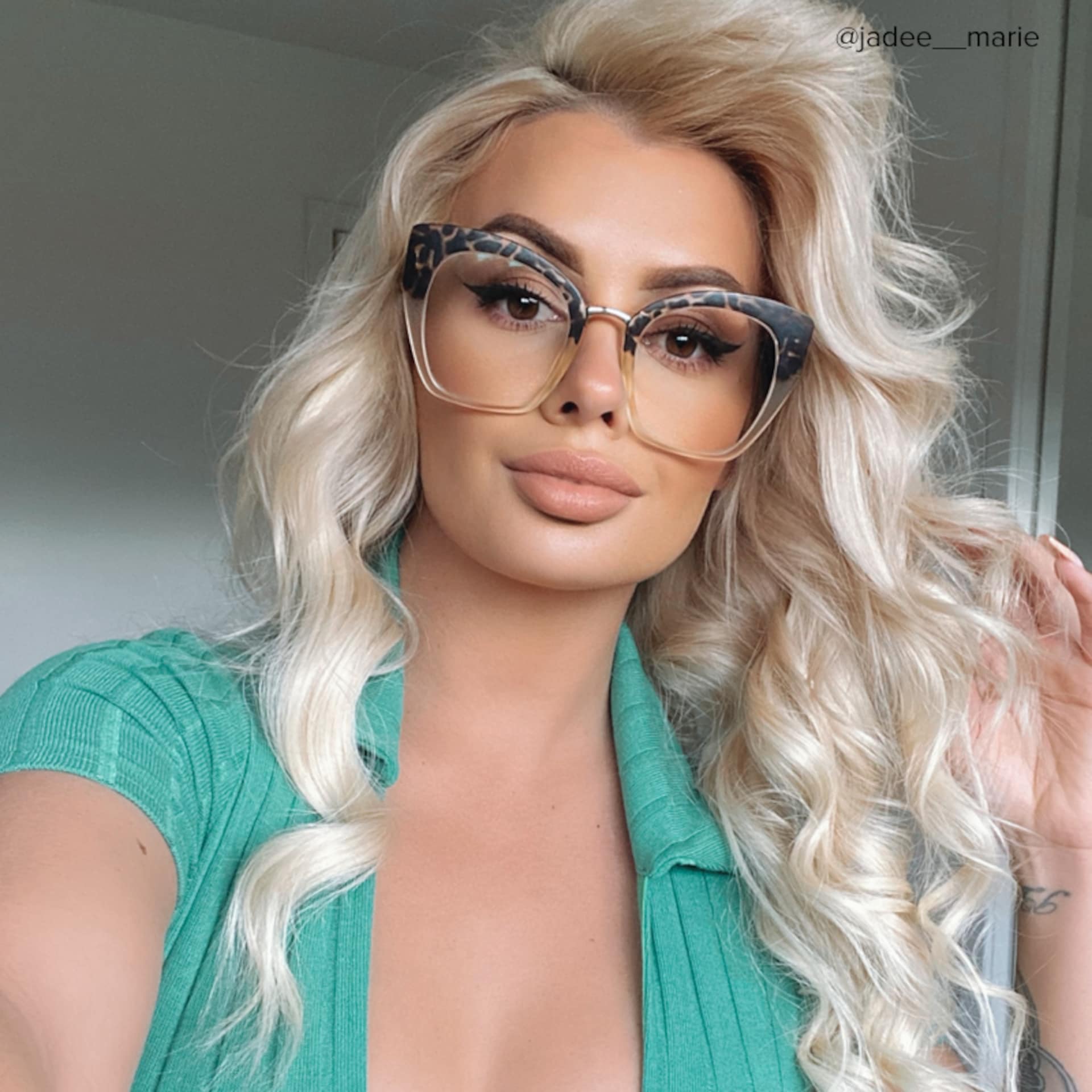 Denis Cat-eye Light Blonde Tortoise Frame Glasses11