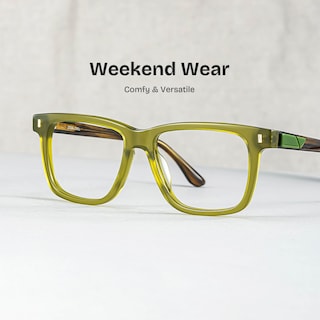Travis Rectangle Green Glasses0