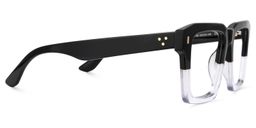 Kenish Square Black Clear Glasses5