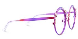 Nelida Round Purple Glasses4