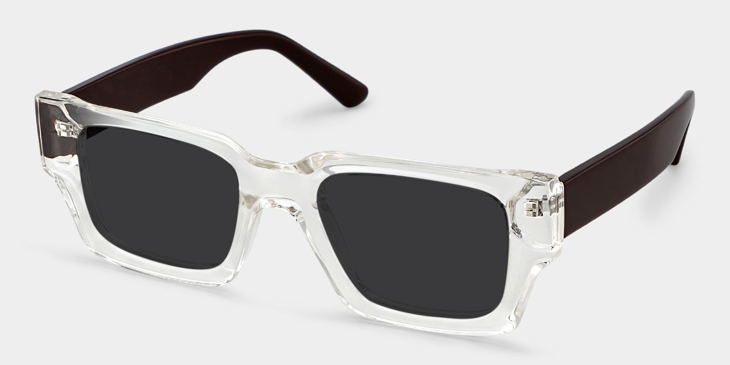 Clear TR90 Rectangle Sunglasses- Garza2