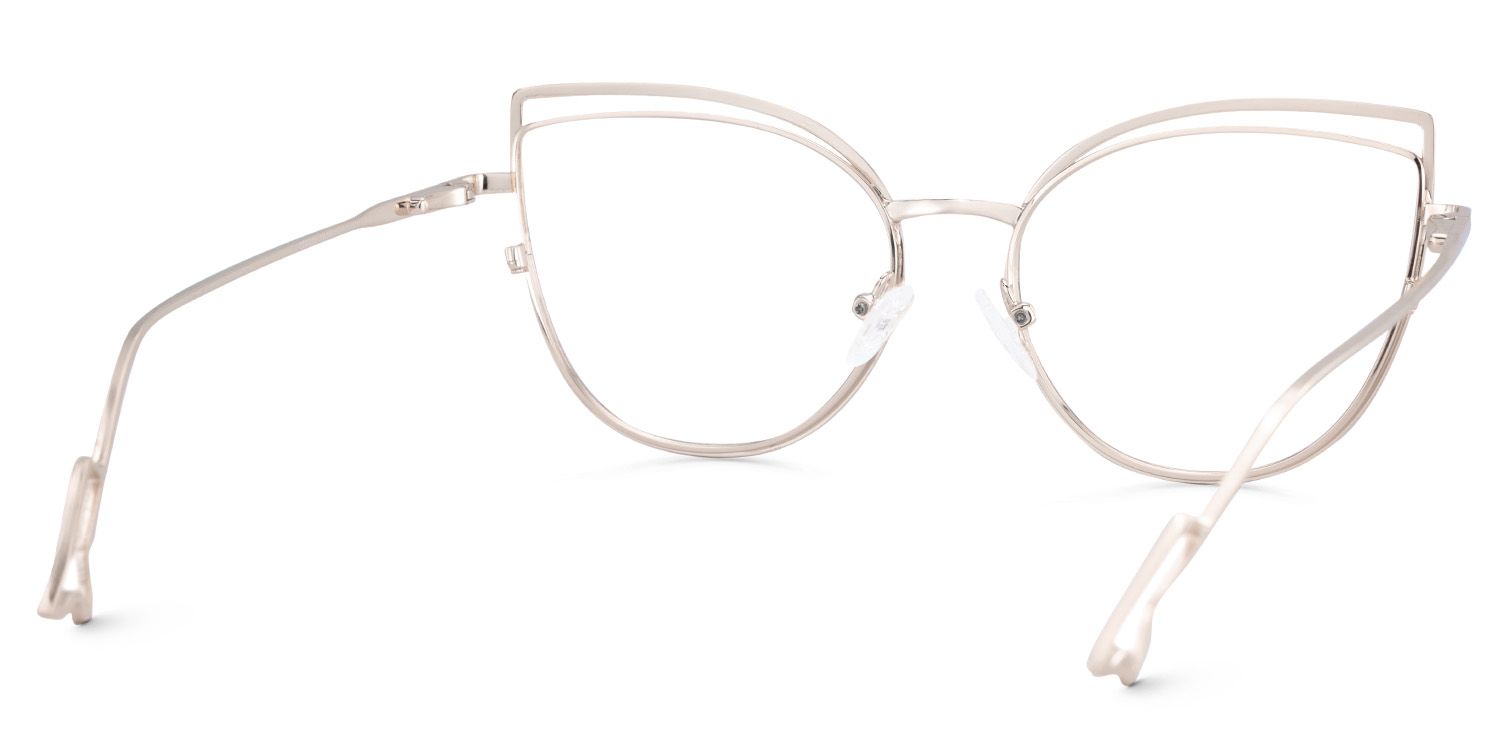Spivey Cateye Metal Full Frame Eyeglasses | Zeelool4