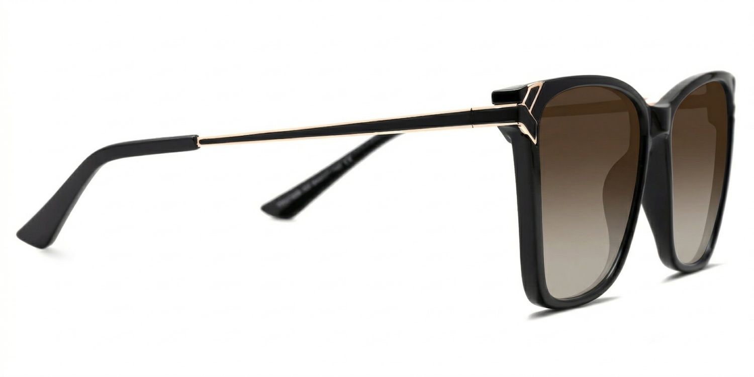 Tricee Square Black Prescription Sunglasses | ZEELOOL2