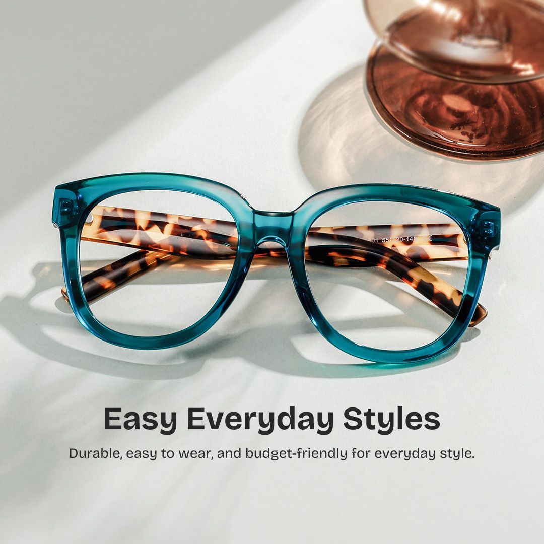 Harrell Square Dark-Green Eyeglasses | Zeelool0