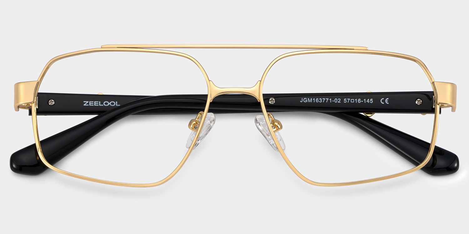 Sterling Eyeglasses in Aviator Gold Frame | ZEELOOL2