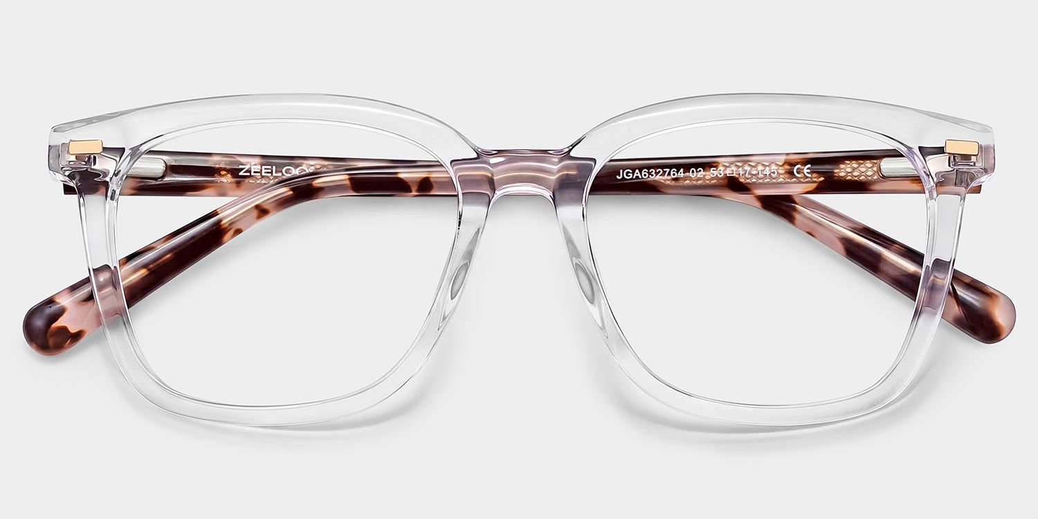 Lana Clear Square Acetate Frame Glasses for Women | ZEELOOL