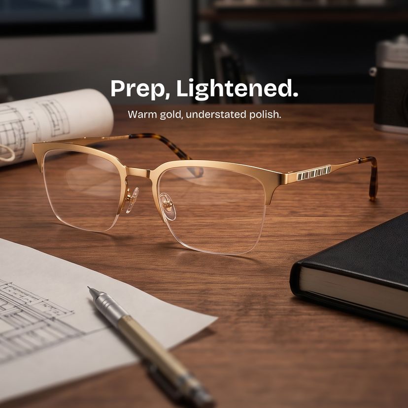 Peyton Gold Browline Glasses
