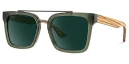 Pascal Aviator Green Sunglasses2