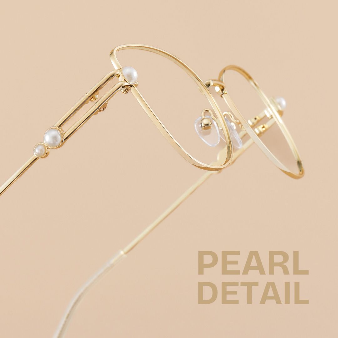 Gaga Eyeglasses in Cat Eye Gold Frame | Zeelool1