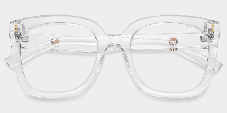 Ebony Square Clear Glasses