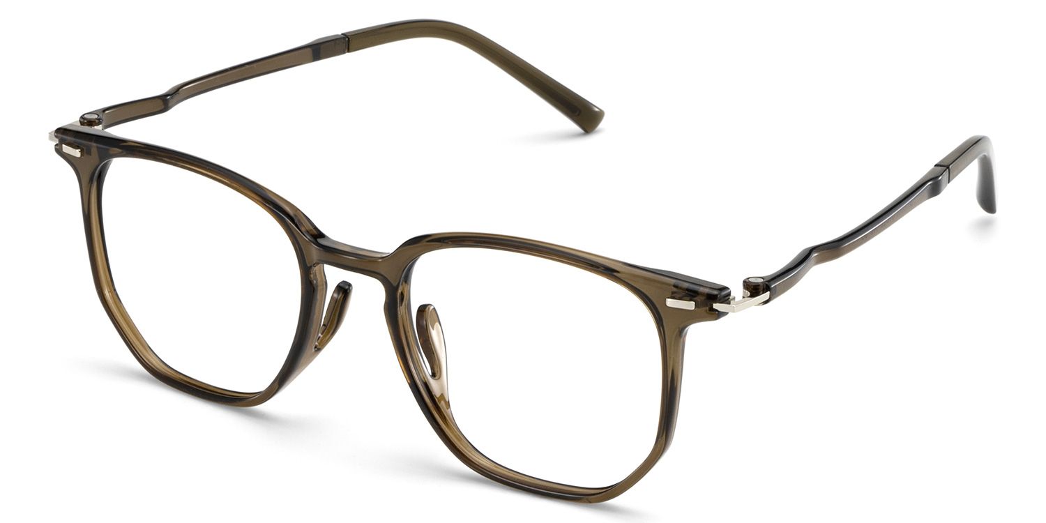 Geometric Brown Eyeglasses- Isla TR90 Frame Glasses3