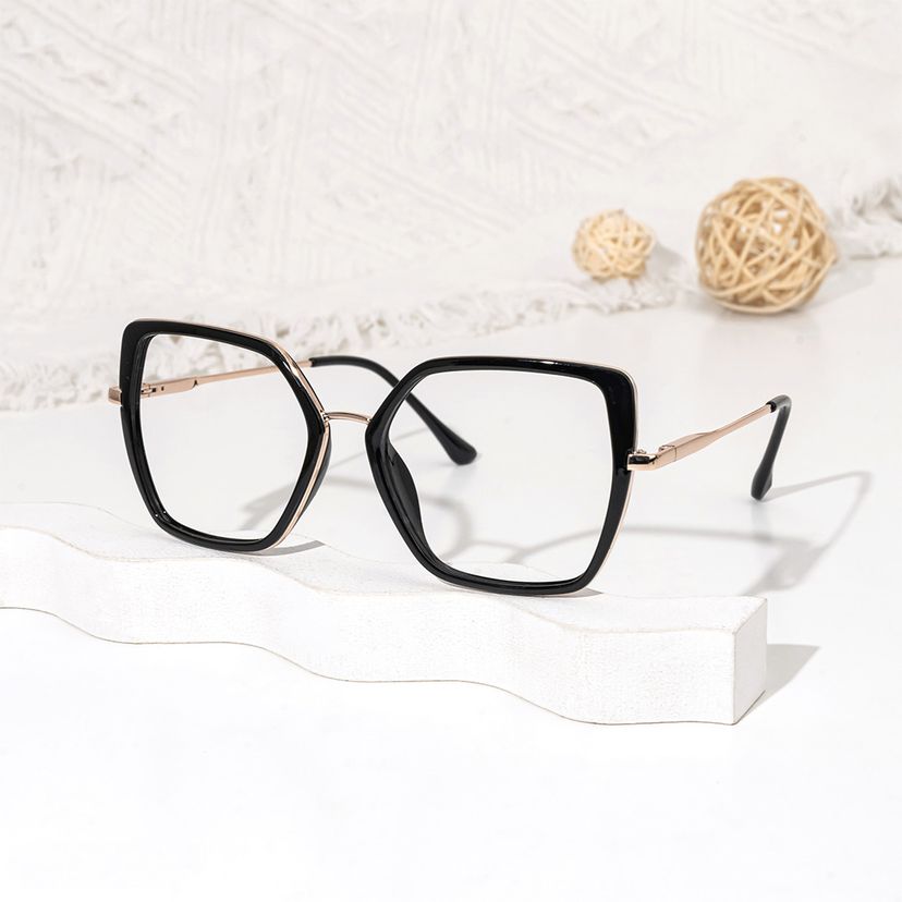 Keller Geometric Black Glasses