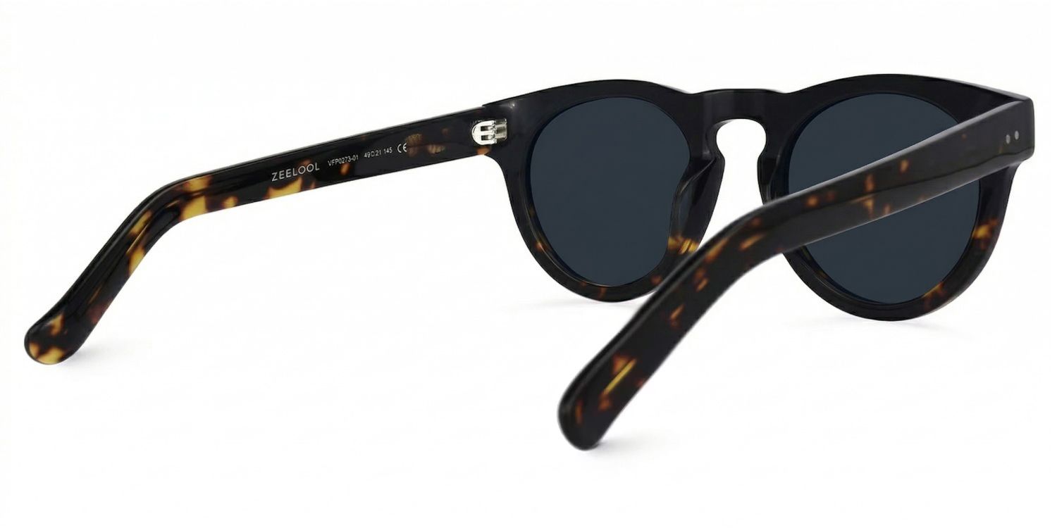 Malloy Tortoise Round Polarized Sunglasses for Driving | ZEELOOL