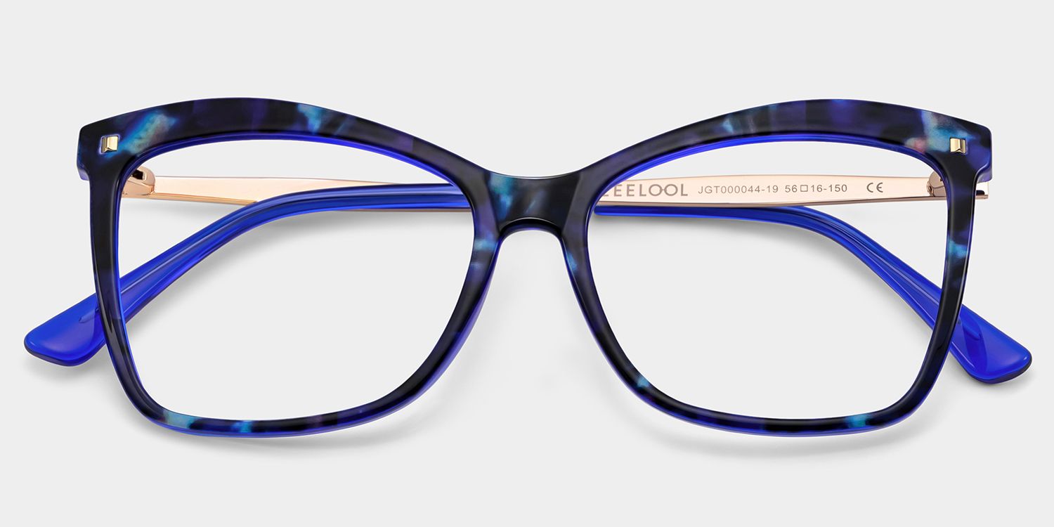Blue-Tortoise Color for Isaebella Frame Glasses | Zeelool1