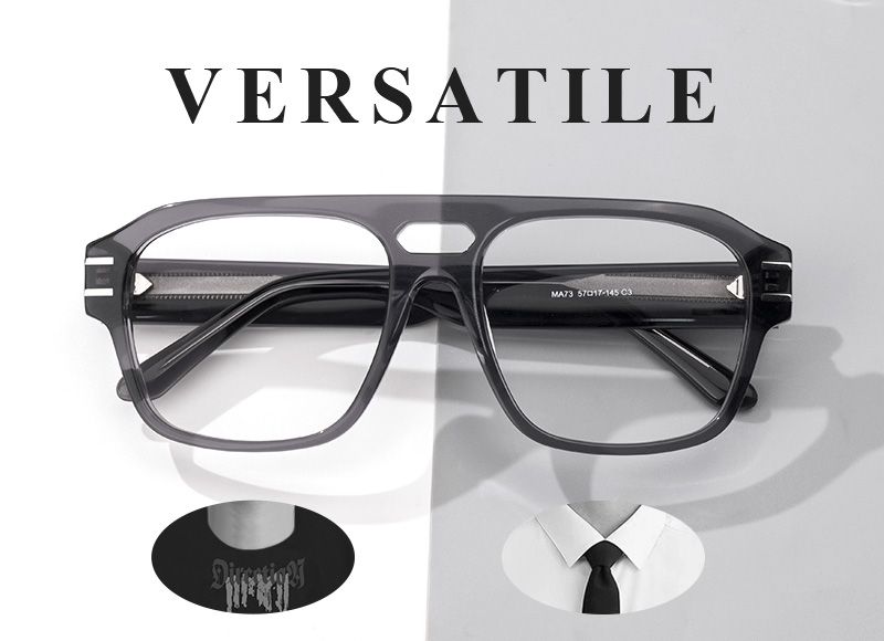 Haque Gray Eyeglasses with Aviator Shape | Zeelool Optical4