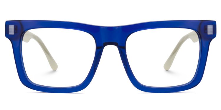 Matthews Square Blue Glasses