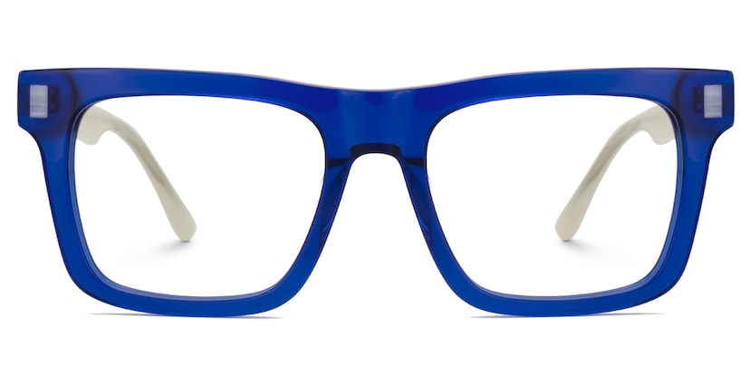 Matthews Square Blue Glasses