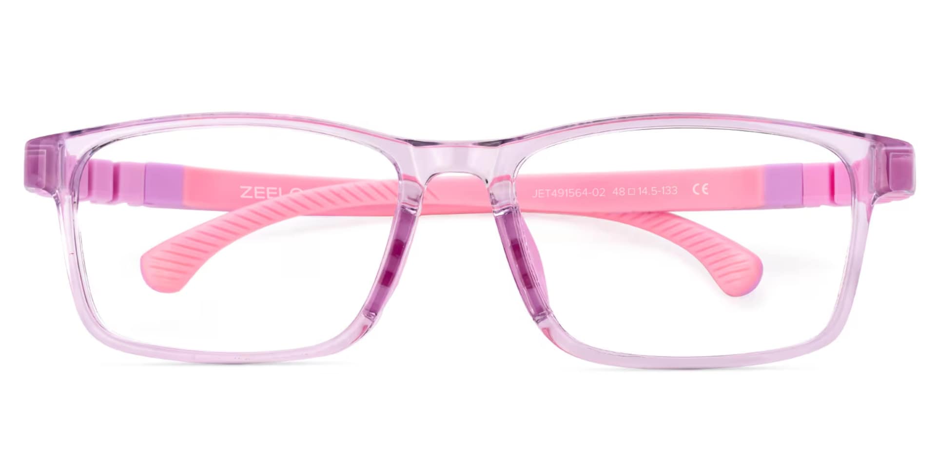 Arddin Rectangle Purple Frame Eyeglasses for Tweens1