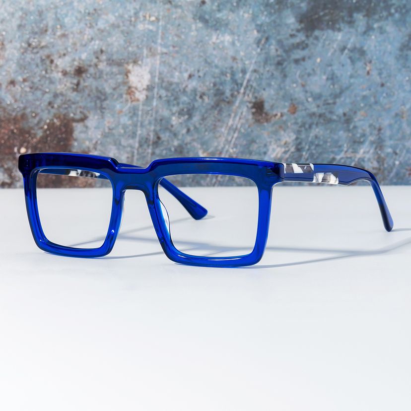 Leblanc Rectangle Blue Glasses