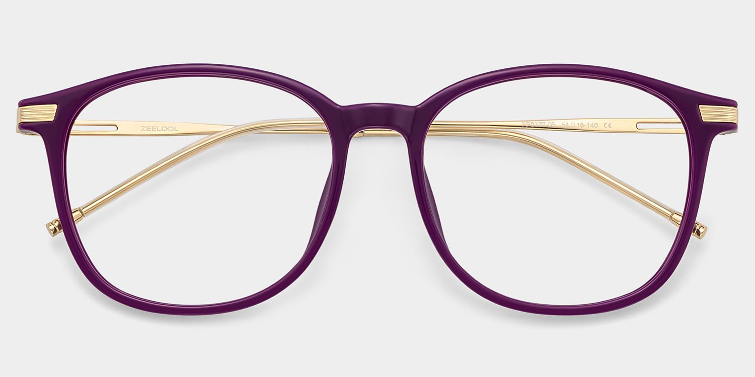 Greene Purple Square Mixed Frame Glasses for Women | ZEELOOL2