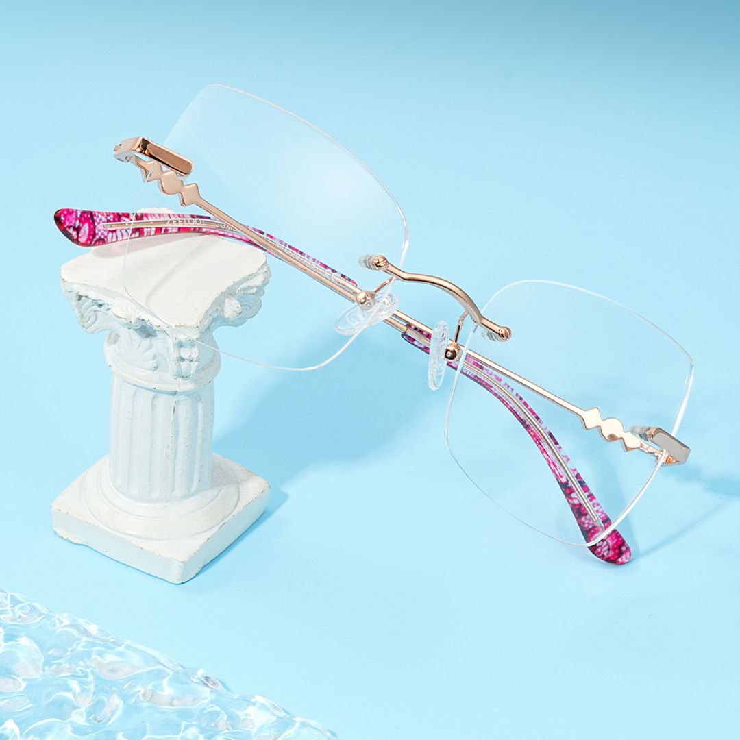 Tierney Designer Butterfly Glasses in Rimless  | Zeelool0