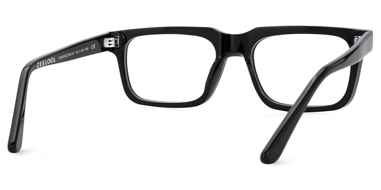 Larsen Rectangle Black Glasses4