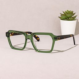 Richard Rectangle Green Glasses0