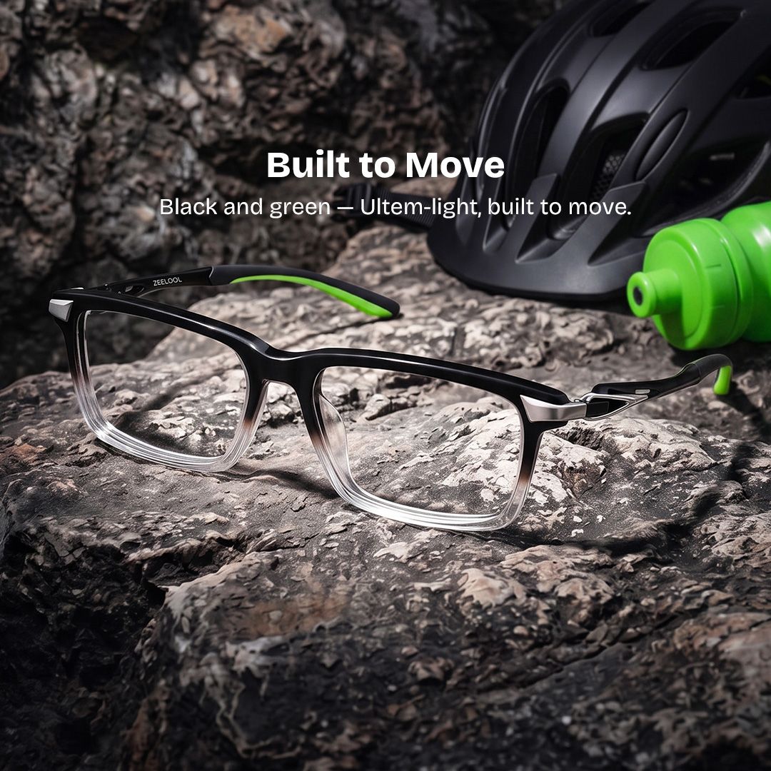 Orion Black Thin Frame Eyeglasses for Men| ZEELOOL0