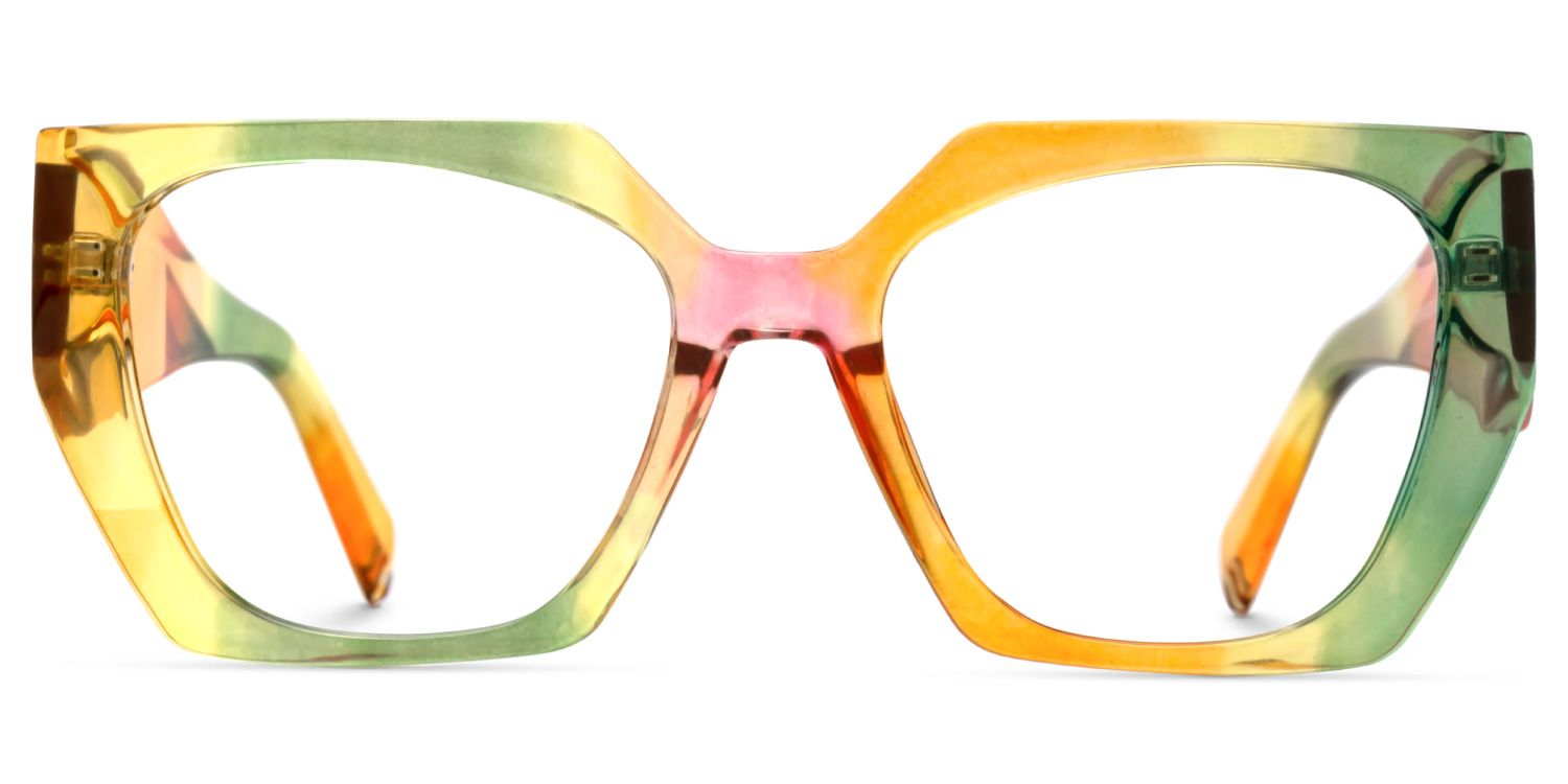 Sileidy Geometric Multicolor Funky Frame Glasses | Zeelool0