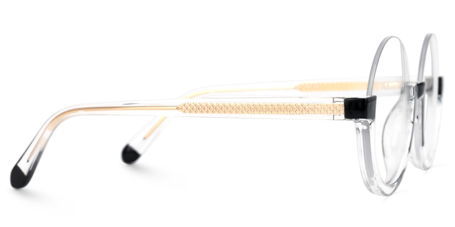 Cheril Round Black-Crystal Glasses2