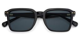 Vickerie Rectangle Black Sunglasses1