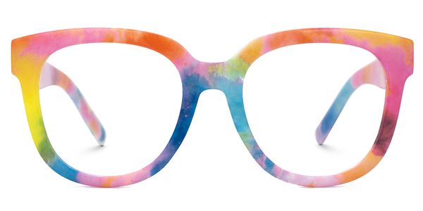 Rainbow Square Frame Glasses - Harrell on Sale | Zeelool display picture 1