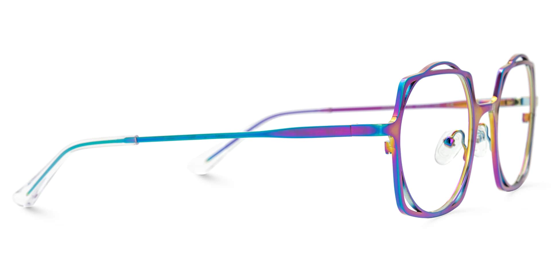 Modebe Iridescent Eyeglass Frames in Square Full-Frame  | Zeelool2