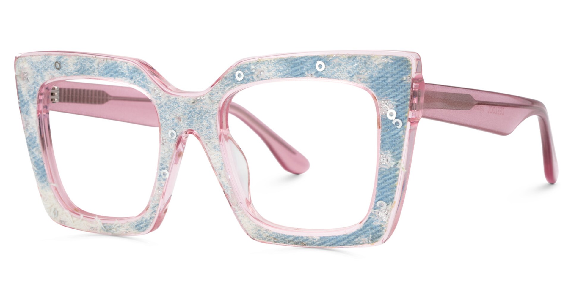 Full Pink Glasses With light Blue Denim3