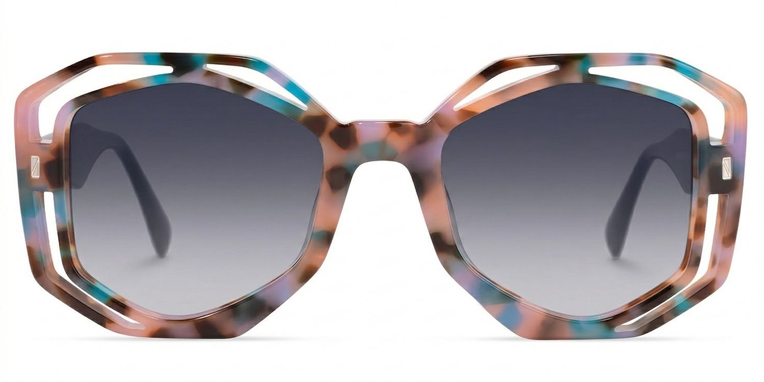 Bobbie Geometric Pink-Tortoise Eyeglasses & Frames0