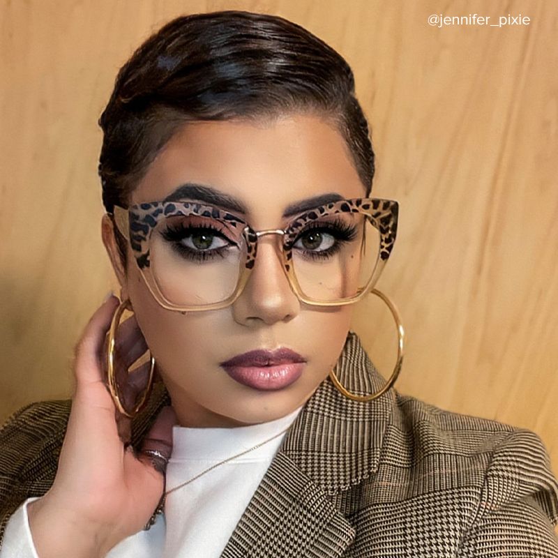 Denis Cat-eye Light Blonde Tortoise Frame Glasses5