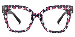 Malcolm Square Rhombus Pattern Glasses0