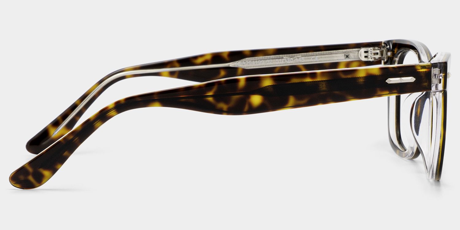 Robert Rectangle Tortoise Frame Glasses | ZEELOOL4