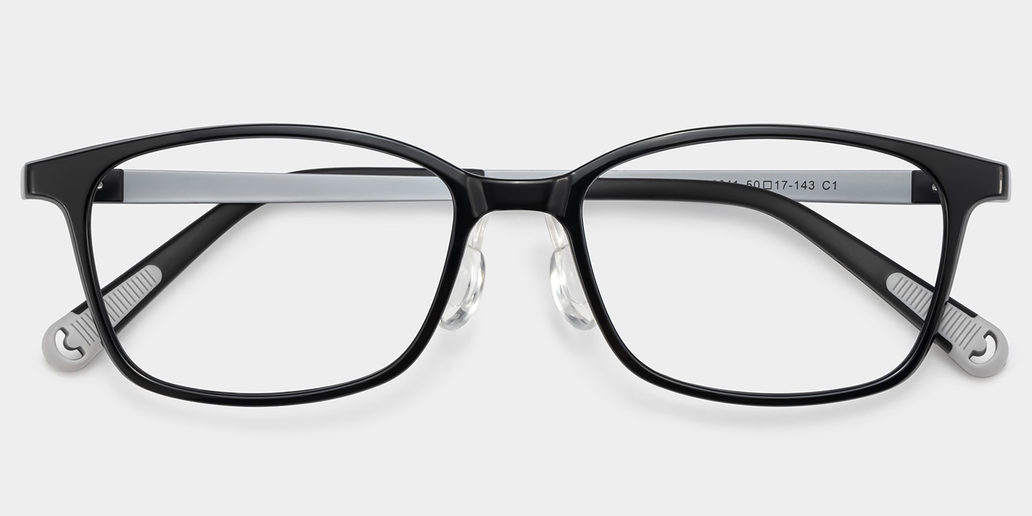 Finne Rectangle Black Glasses2