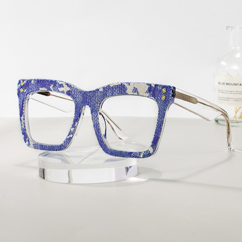 Porsha Square Dark Blue Glasses